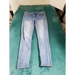 American Eagle Jeans Size 4 Short Womens Blue Stretch Pants Mid Rise Jegging